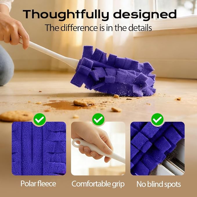 Reusable Dusters for Cleaning, 360° Washable Duster Pads, Heavy Duty Reusable Duster Refills, Electrostatic Fleece Dusting Pads for Home & Office (5PC-Mix)