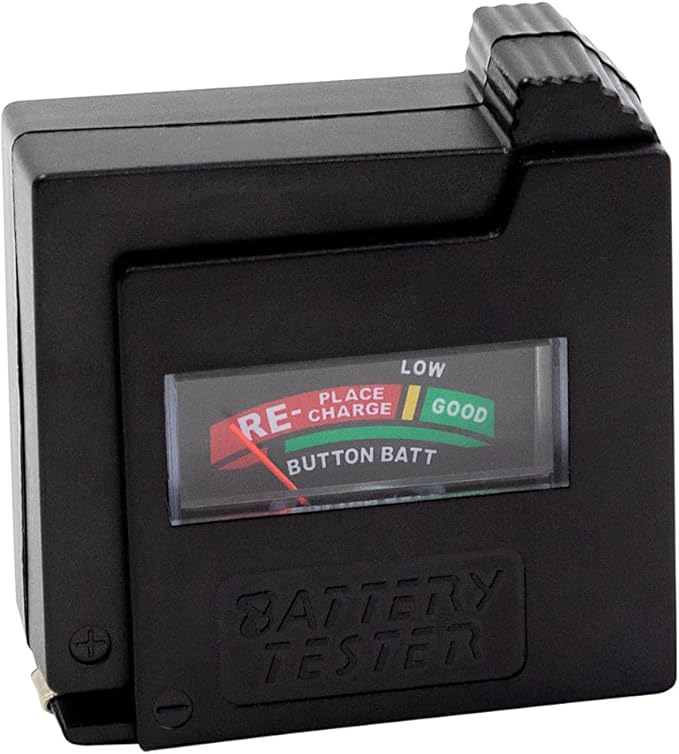 Dial Industries Battery Storage Organizer Case, 12 AAA, 12 AA, 6 C, 4 D with Tester