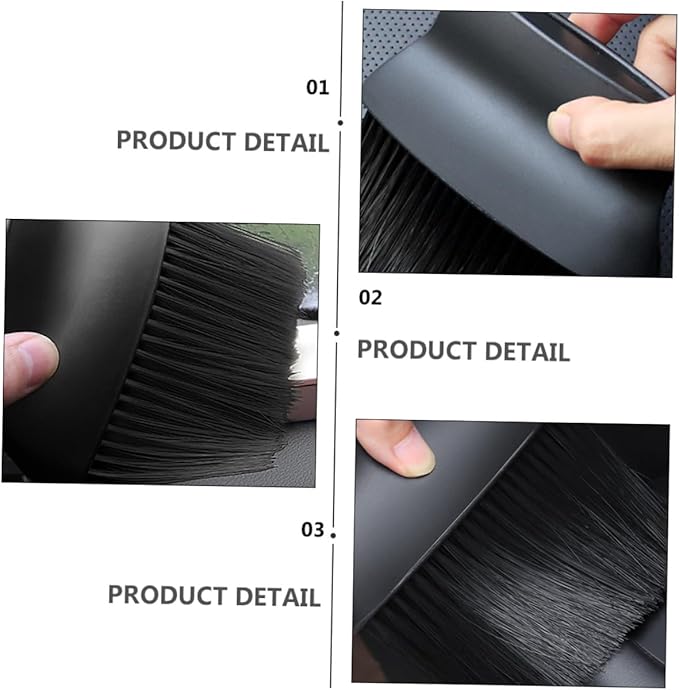 Car Air Vent Cleaning Brush Black Soft Bristle Auto Detailing Tool for Interior Vent Dust Removal and Car Air Conditioner Maintenance