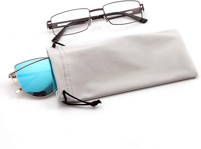 TRIUMPH VISION Soft Eyeglass Pouch 3 Pack - Pouch for glasses Microfiber Screen Cleaning Bag