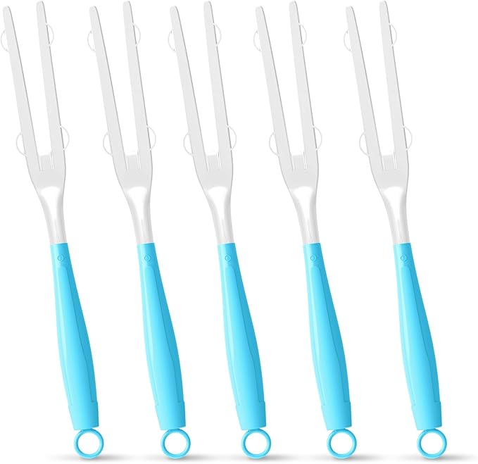 5PCS Duster Refills Folding Handles Set Compatible with Swiffer Dusters,Disposable Static Dust Removal Brush Handle for Dusting Electronics,Furniture,Blinds,Ceiling Fans (5, Blue)