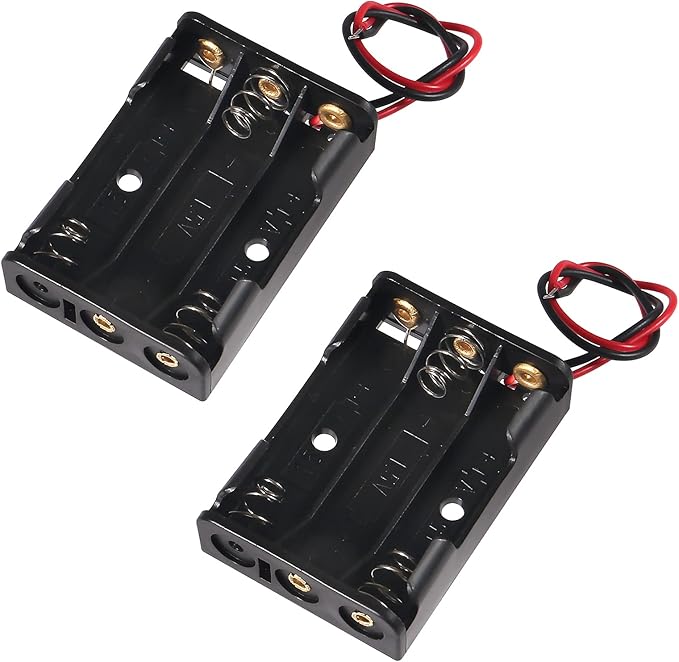 DIANN 8pcs AAA Battery Holder 2pcs AAA Battery Holder 1 Slot 2pcs 2 AAA Battery Holder 2pcs 3 AAA Battery Holder with Wires 2pcs 4 AAA Battery Holder Case