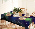 Northern Lights Table Cloth Rectangle Galaxy Fantasy Space Nebula 52x70 Tablecloths Decorative for Dining Kitchen Banquet Picnic Party