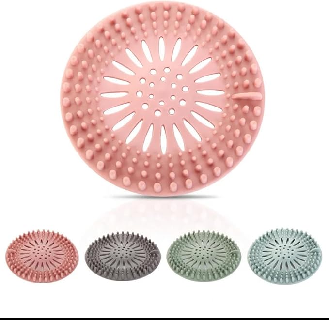 Hair Catcher and Drain Protector for Sink, Bath Tub, Shower, Laundry & Kitchen Thermo Plastic for Longer Life 5 Pack Easy to Use Great Colors