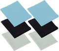 Premium Microfiber Cleaning Cloths for Eyeglasses, Screens, Camera Lenses, Ultra-Soft, Scratch-Free, Washable and Reusable, 6 Pack (Blue/Black/Gray)