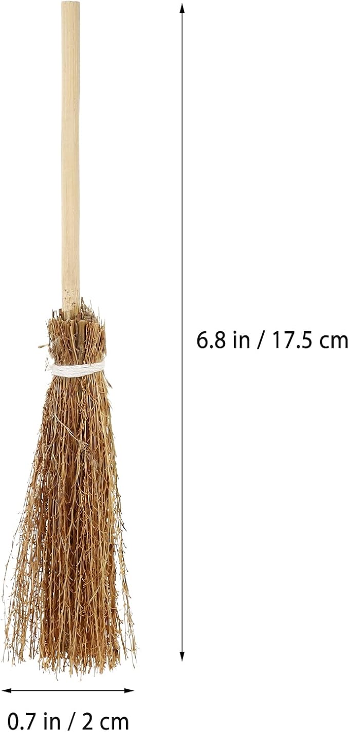 TOYANDONA 5pcs Dollhouse Miniature Broom Mini Broom Dollhouse Furniture Props Micro Landscape Decor
