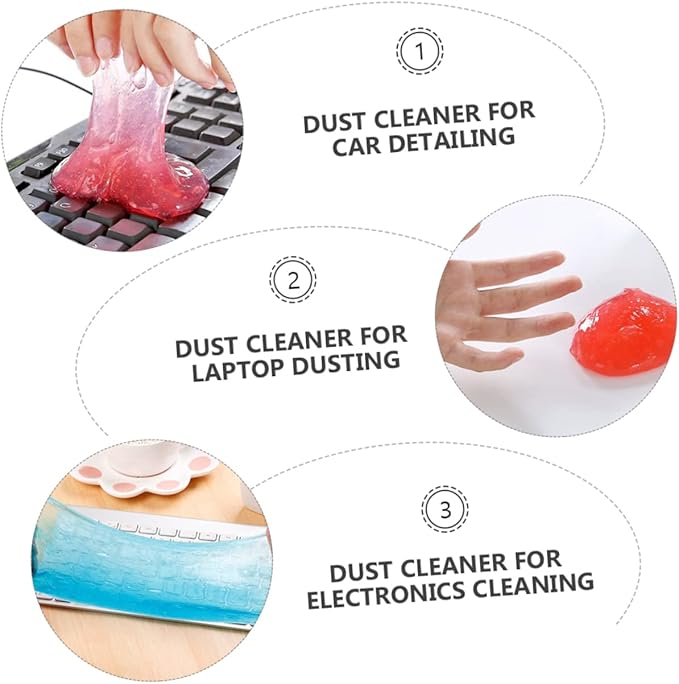 DOITOOL 20pcs Keyboard Cleaning Gel Versatile Dust Remover for and Automotive Detailing Reusable Electronics Gel for Dust Removal