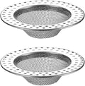 Shower Drain Hair Catcher, Shower Drain Cover - Drop-in Stainless Steel Mesh Hair Trap, Reusable Anti-Clog Drain Strainer for Bathroom Sink/Shower/Tub, Fits for ID 3-inch Holes