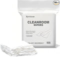 Cleanroom Wipers 9"x9"(150 Pcs, 100% Polyester, Class 100, 140GSM) Double Knit 100% Lint Free Cloths with Ultra-fine Filaments, Laser Sealed Edge Ultra-Soft Wipers