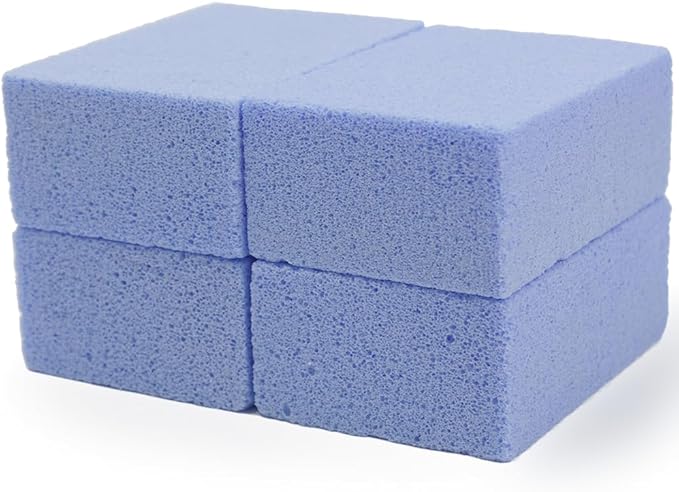Multiuse Magic Cleaning Stone Barbecue Grill Cleaner Griddle Scraper for Removing Stains BBQ Grease，4 Pack Blue Clean Block Clean Brick Cleaning Brush for Flattops Cookers Pool Racks Toilet Utensils