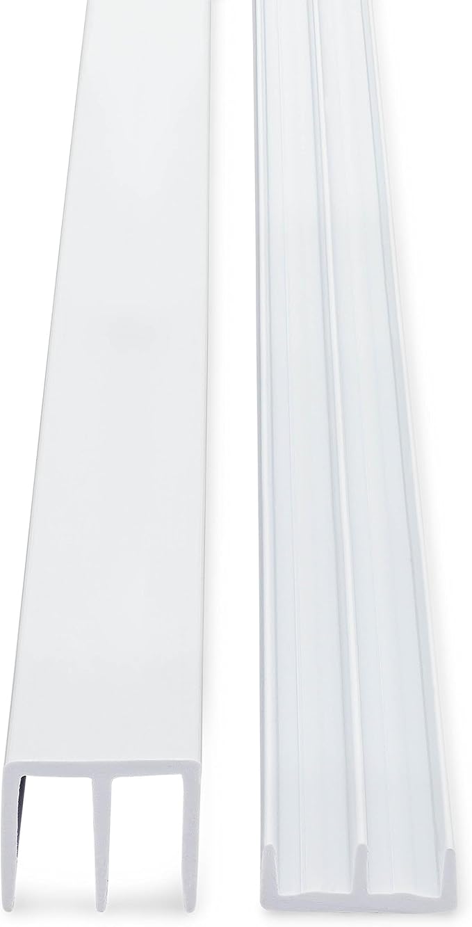Randall Manufacturing 1/4" Plastic Sliding Door Track (White, 4 FT Long)