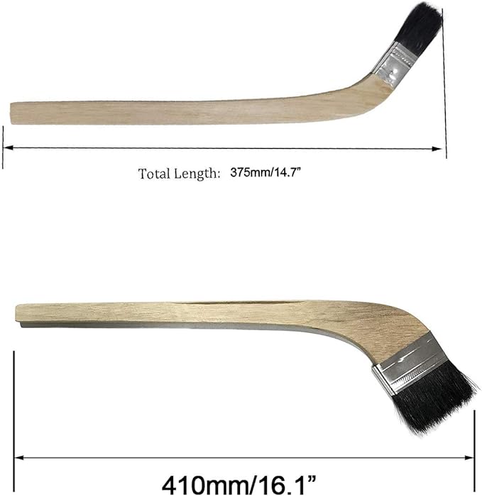 2Pcs Wooden Handle Bristle Radiator Paint Brush（Brush Width 1.5" and 2"）