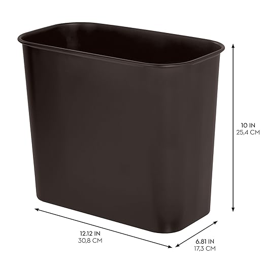 iDesign Small Bathroom Trash Can –Mia Collection – Bronze