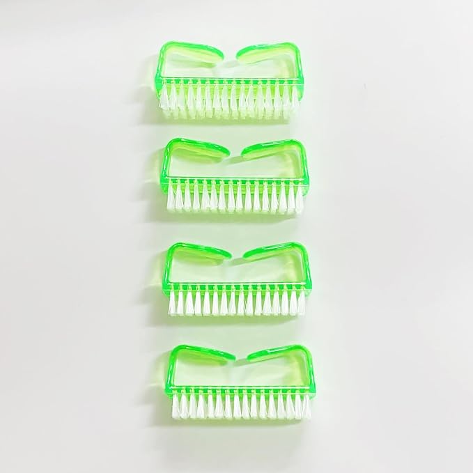 4Pcs Nail Brushes for Cleaning Fingernails, Manicure Tools Scrub Brushes Kit, Toenail Brush to Clean Under Nails Pedicure Foot Small Brush Women Men (Green)