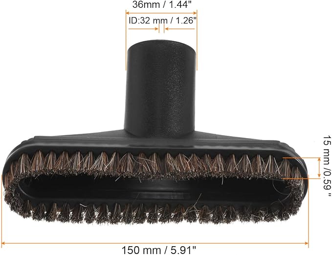 PATIKIL Vacuum Cleaner Hose Brush Attachment, 32mm 1-1/4 Inch Rectangle Vacuum Cleaner Hose Brush Replacement for Floor Carpet