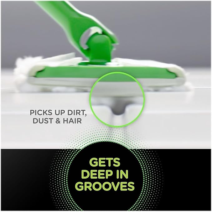 Swiffer Sweeper - Heavy-Duty - Dry Cloth Refill, Gain Scent, White - Trap + Lock with Deep Pockets - 20 Ct. (Pack of 2)