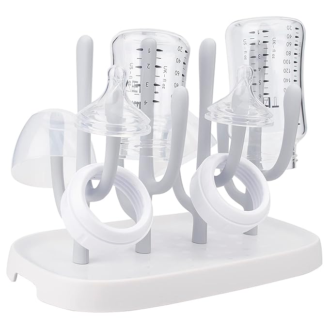 Baby Bottle Drying Rack, Space Saving Bottle Dryer Holder for Bottles, Nipples, Pump Parts, Cups