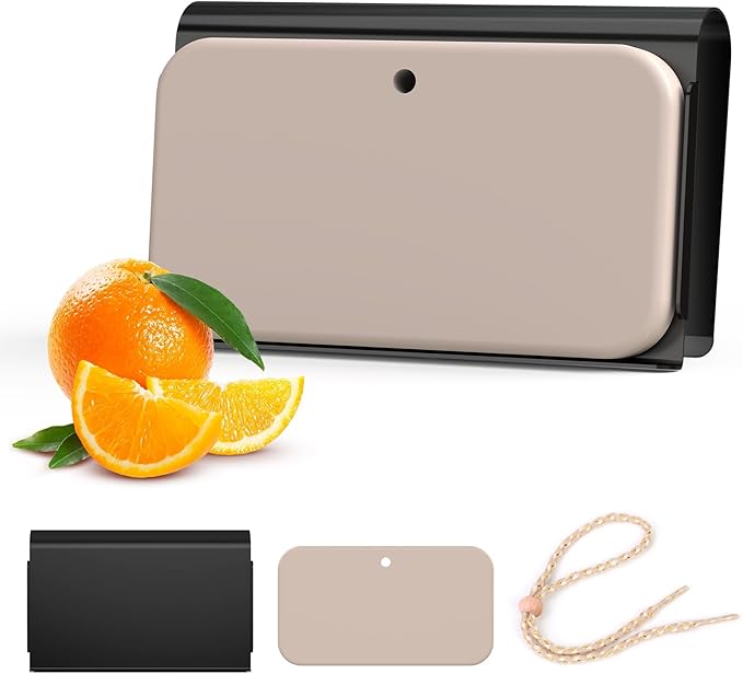 Car Air Freshener, 2-in-1 Stone Car Freshener with Visor Clip & Hanging Scent Diffuser, Natural Scent Stone Diffuser, Long-Lasting Odor Eliminator for Car or Home, Smooth Grove