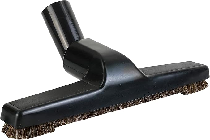 Upgraded Vacuum Floor Brush for Universal Vacuum Cleaners with 1 ¼ inch (1.25'') (32mm) Inner Diameter with Horse Hair Soft Bristles 10” Wide Black (1 Brush Only)