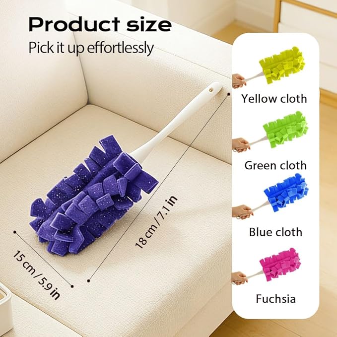 Reusable Dusters for Cleaning, 360° Washable Duster Pads, Heavy Duty Reusable Duster Refills, Electrostatic Fleece Dusting Pads for Home & Office (10PC-Mix)
