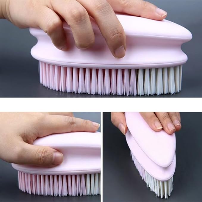 3 Pack Scrub Brushes, Laundry Stain Brush,Household Cleaning Washing Brush Scrubbing Brushes for Clothes Shoes (Blue)
