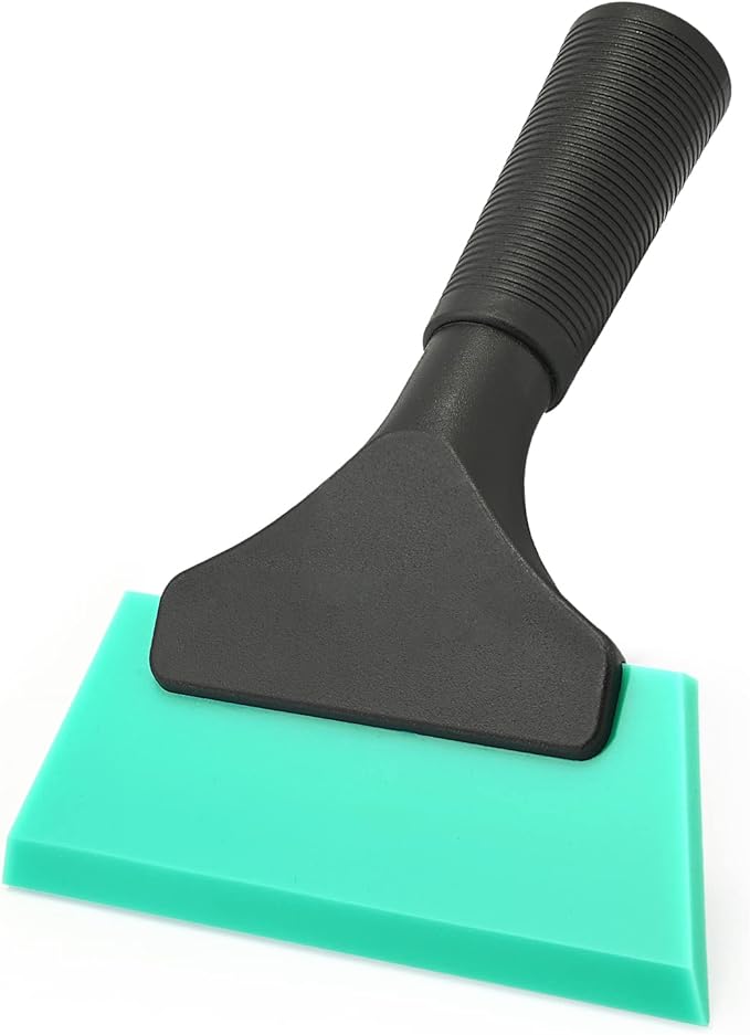 EHDIS Small Squeegee 5 inch Rubber Window Tint Windshield Scraper for Car,Glass, Mirror, Shower, Door,Bathroom Cleaning (Light Blue)