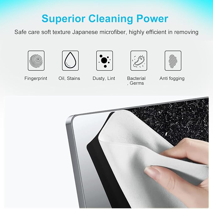 MUBUY-GOL 3 Pack Microfiber Liner Cleaning Cloth 13" with Screen Keyboard Imprint Protection, Laptop Keyboard Protector Compatible with MacBook Neo13/Pro13 /Air 13" and MacBook Pro 14“