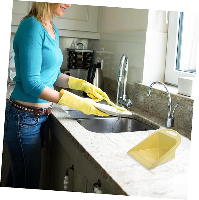 TOYANDONA 2pcs Handheld Dustpan Set Small Plastic Garbage Scooper with Handle, Convenient Household Dust Pans for Desktop and Home Cleaning