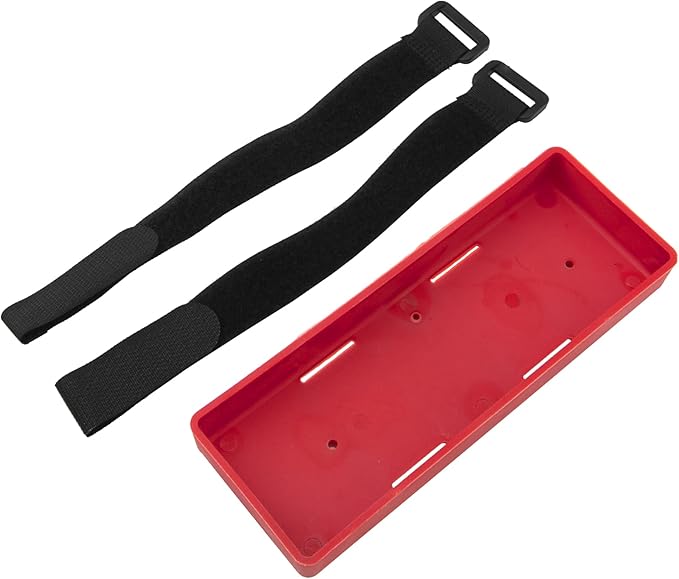 1Pcs ShareGoo Plastic RC Car Battery Tray Case for 2S Lithium & 7.2V NiMH Battery Compatible with Axial SCX10 RC4WD D90 Traxxas TRX-4 1/10 RC Car (Red)