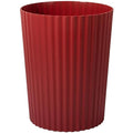 JiatuA Small Trash Can Plastic Wastebasket Round Garbage Container Bin for Bathroom, Kitchen, Bedroom, Home Office, College Dorm, Dark Red