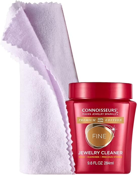 CONNOISSEURS Premium Edition Jewelry Cleaner, Value Size 9.6oz - Pick from Fine, Silver or Delicate Jewelry Cleaner