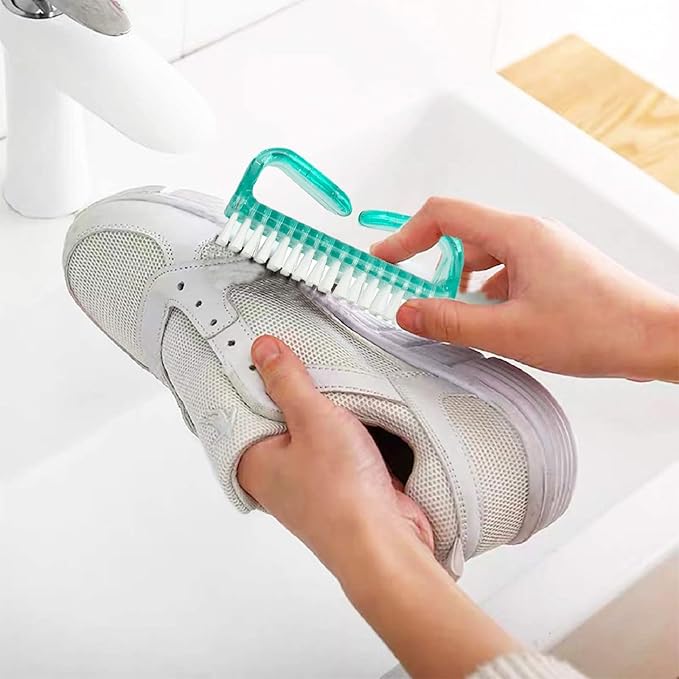 6 Pack Handle Grip Nail Cleaning Brush, Fingernail Brush Cleaner Scrub Brush Kit for Toes Shower and Women & Men & Pets (Color B)
