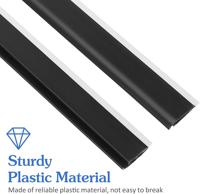 2Pcs Dustpan Edge Replacement Strip, 11.4 Inch Plastic Dust Pan Lip Inlet Pressing Strips for Stand Up Dustpans, Garbage Shovel, Home Office Cleaning Tool Repairs Accessory