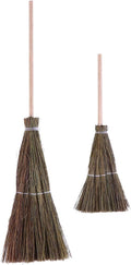Mini Hand-Woven Decorative Broom 3.93X1.57X0.39In Dollhouse Accessory Lovely Tiny Witch Broomstick for Halloween Christmas Home Decor