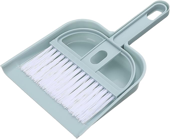 Mini Desktop Dustpan Set Car Sweep Bed Hair Garbage Shovel Small Sweeping Keyboard Brush Fruit Brush (A, One Size)