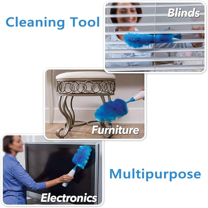 Blinds Cleaning Tool, Electric Duster, Long Lifespan Ceiling Fan Cleaner Pet Hair for Mini Blind for Furniture