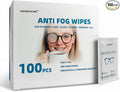 Anti Fog Wipes for Glasses (100-pack) | Pre-Moistened, Quick Dry & Scratch Free for Laptop Screens, Optical Lens, Goggles, Smart Phone and Watch Screens (Extra Large)