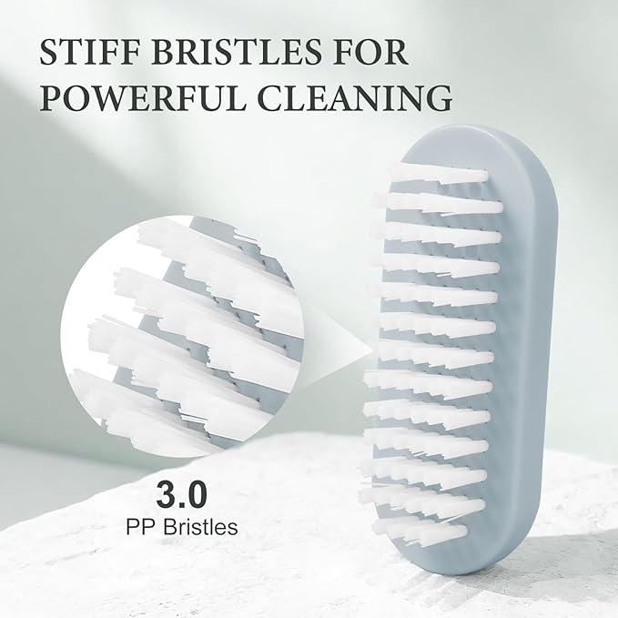 Nail Brush for Cleaning Fingernails, Larbois Deep Cleaning Fingernail Brush Two Sided Hand Fingernail Scrub Brush for Cleaning Nail Scrubber Brush Heavy Duty Foot Brush for Men Women Toes 4 PCS