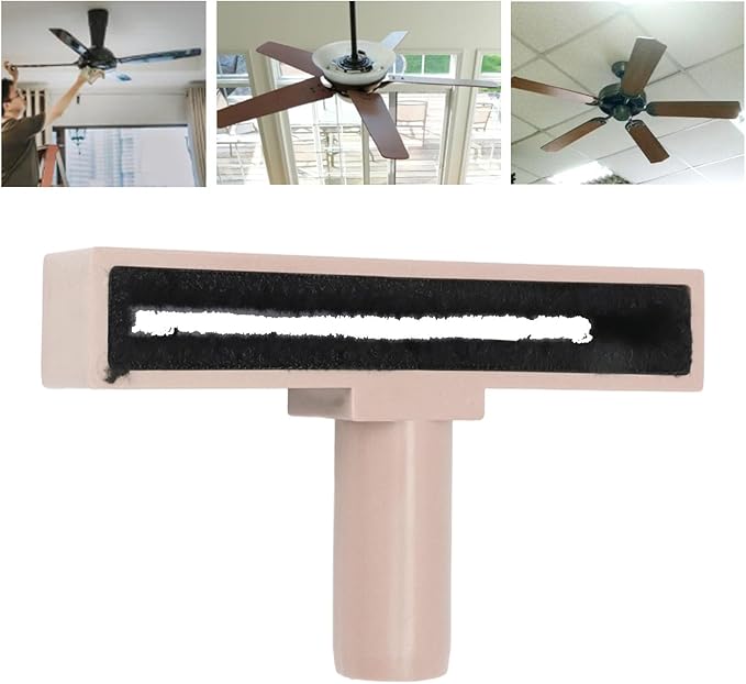 Ceiling Fan Cleaning Brush, Reusable Washable Fan Blade Cleaner Tool with Long Handle for Home Office Kitchen Bedroom Bathroom Ceiling Fans (Dusty Pink)