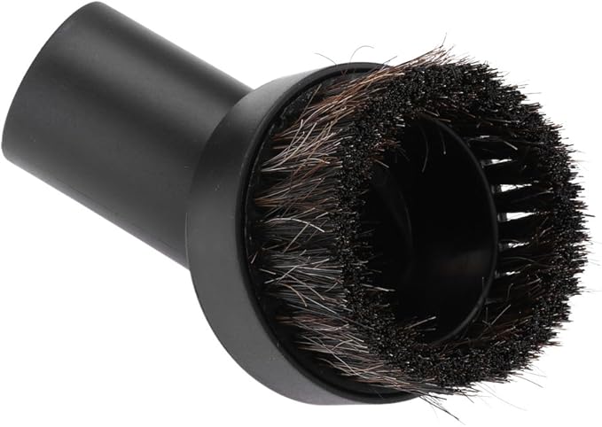 Delaman 32mm Round Dust Brush, 1.25" Small Round Vacuum Cleaner Accessory Vacuum Attachment for Cleaning Vacuum Blinds Hard Small Spaces Soft Bristle