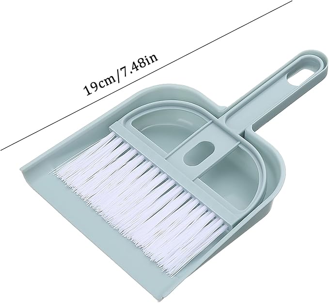 Mini Desktop Dustpan Set Car Sweep Bed Hair Garbage Shovel Small Sweeping Keyboard Brush Fruit Brush (B, One Size)