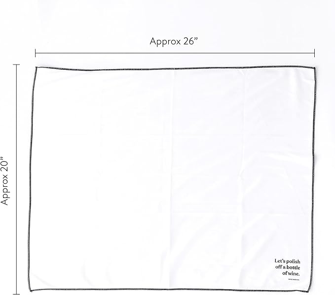 Microfiber Polishing Cloth for Wine Glasses & Stemware | Bar Towel | Wine Gifts
