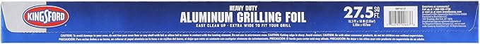Kingsford Heavy Duty Aluminum Grilling Foil - Durable Wrap For Babecuing, Cooking, Steaming, and Food Storage - 27.5 Sq. ft Roll