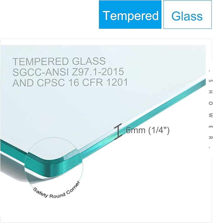 Bypass Glass Shower Door 44-48" W x 70" H with 1/4" Clear SGCC Tempered Glass, Semi-Frameless Double Sliding Shower Door, Easy to Clean, Easy to Install, Chrome