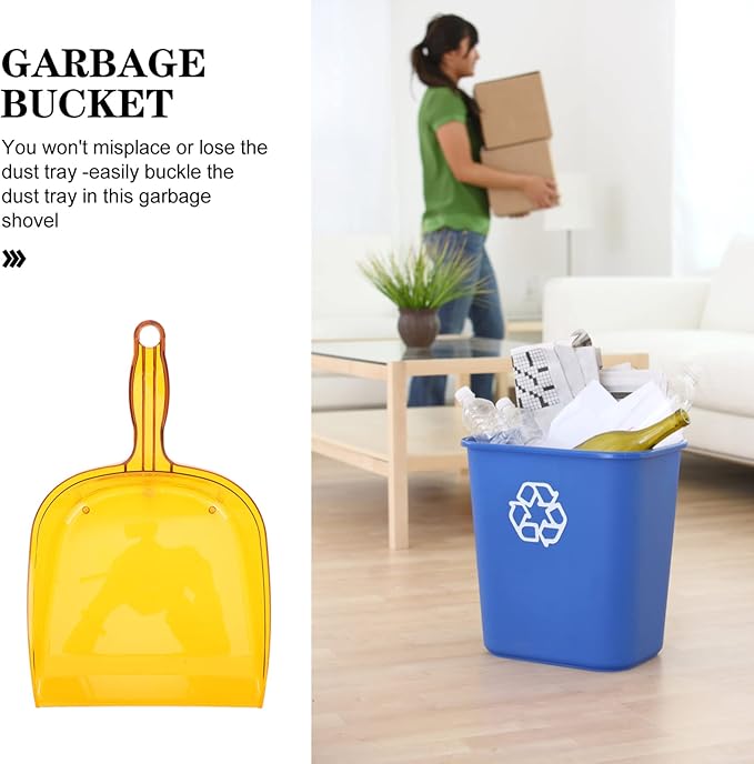 Handheld Garbage Dustpan Handle Heavy-Duty Plastic Cleaning Tool for Home and Office Lightweight Compact Dustpan for Easy Household Cleanup