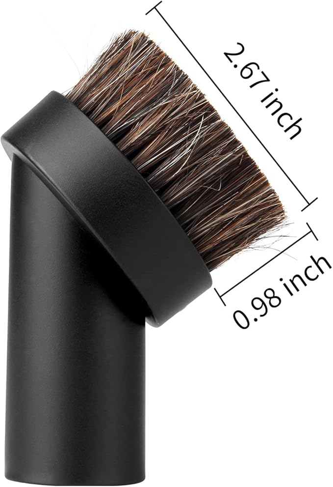 Lamoutor 2Pcs Soft Bristle Vacuum Brush Round Brush Vacuum Attachment Universal Vacuum Dust Brush for Most Vacuum Cleaners Accessories