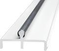 KC Hardware Premium Vinyl Sliding Door Track, Ideal Sliding Glass Door Track with Stainless Steel Cover Ensuring Smooth Glide for Home Improvement and Patio Doors (White, 72 Inches)