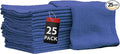 Nabob Wipers Auto Mechanic Shop Towels 25 Pack Bulk Shop Rags 100% Cotton Size 14"x14" Commercial Grade (25 Pack, Blue)