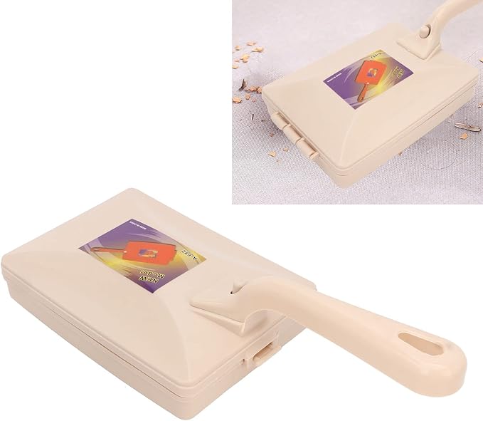 Handheld Carpet Sweeper, Double Roller Short Handle Dust Cleansing Brush Manual Sweeping Brush for Bed Clothes Desktop Carpet Sofa