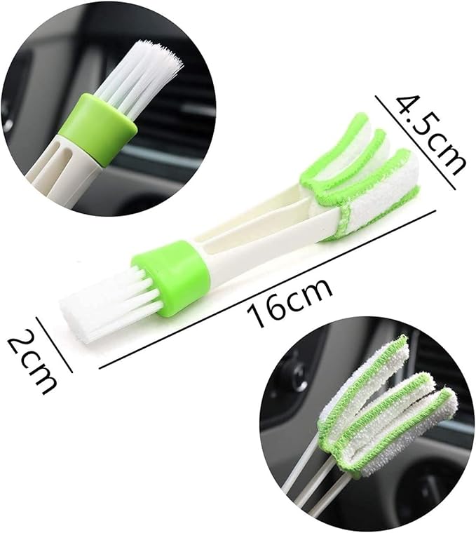 11 Pieces Auto Detailing Brush Set for Cleaning Interior, Exterior, Leather, Including 6 pcs Car Detailing Brushes, 3 pcs Wire Brush and 2 pcs Automotive Air Conditioner Brush
